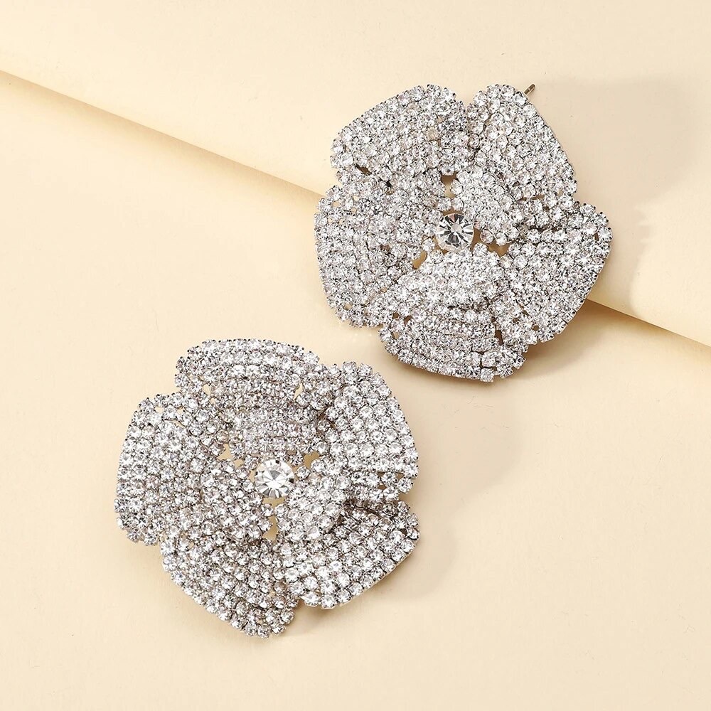 Rosé rhinestones  fashion jewelry earrings